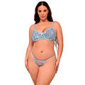 SUBBLIME - 957636 ENSEMBLE SOUTIEN-GORGE ET CULOTTE BRODÉS DE FLEURS BLEU CIEL