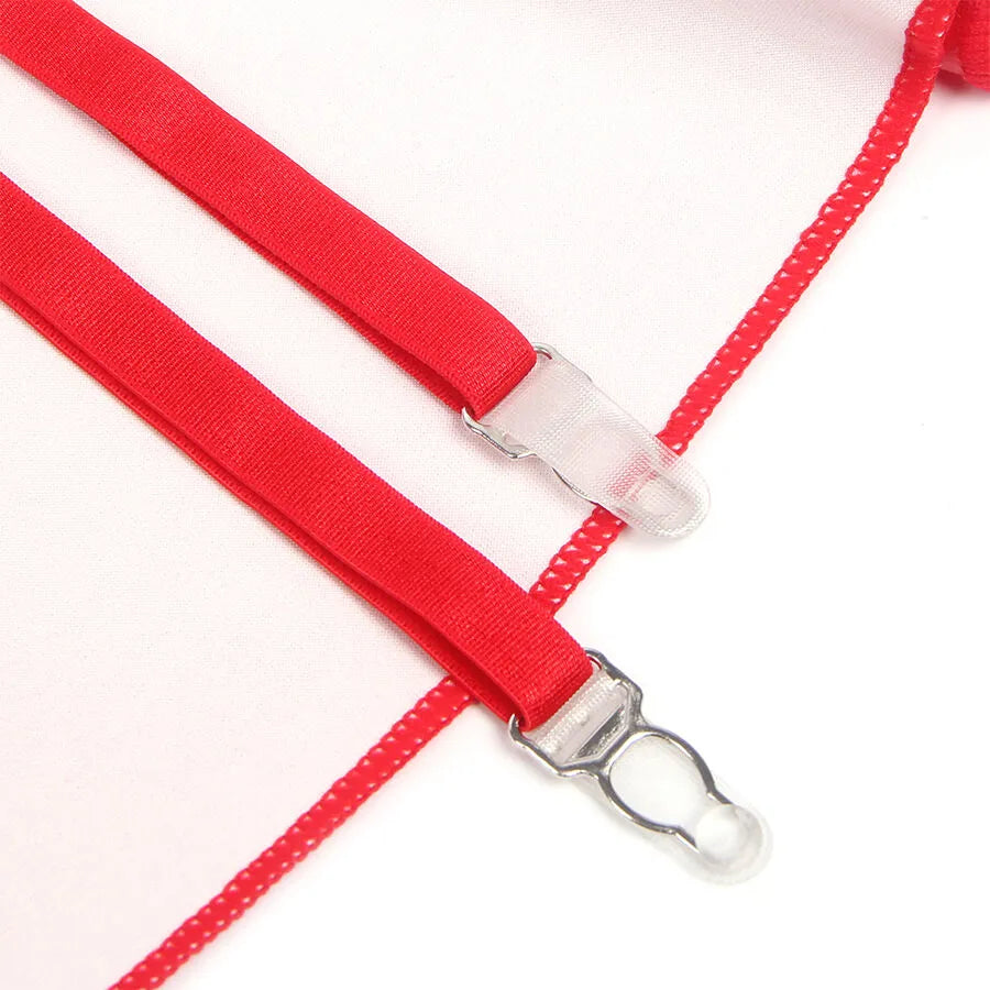 SUBBLIME - 957728 ROBE EN CUIR À FERMETURE ÉCLAIR EN DENTELLE ROUGE
