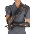 Gants noirs glamour pailletés diamant soirée SUBBLIME élégance sophistiquée