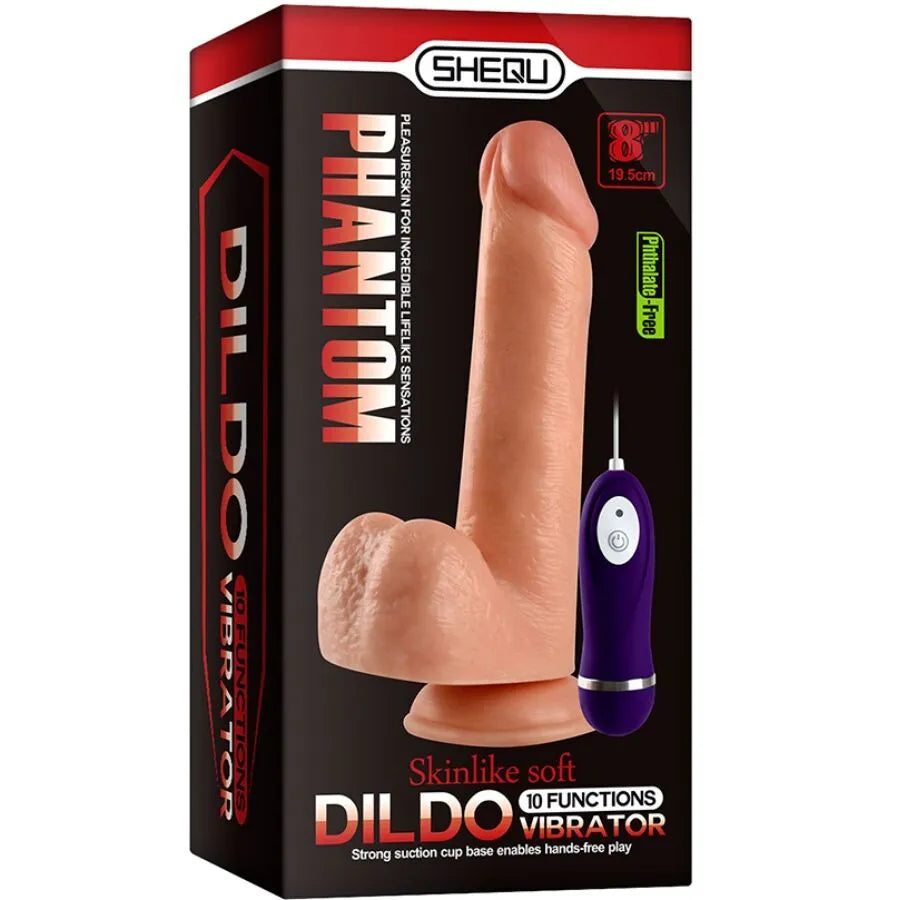 SHEQU - ADAM VIBRATEUR DILDO AVEC TÉLÉCOMMANDE
