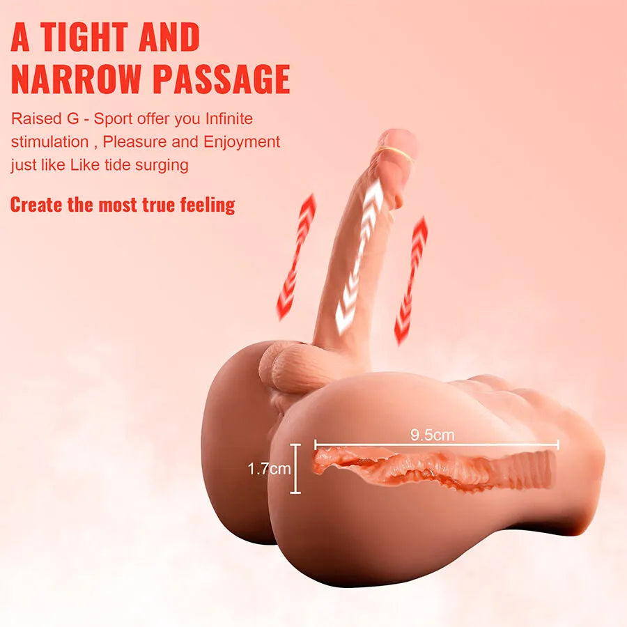 XISE - BERTLETT DILDO ASS GODE RÉALISTE ET MASTURBATEUR ANUS POSITION FRONTALE AVEC POUSSÉE