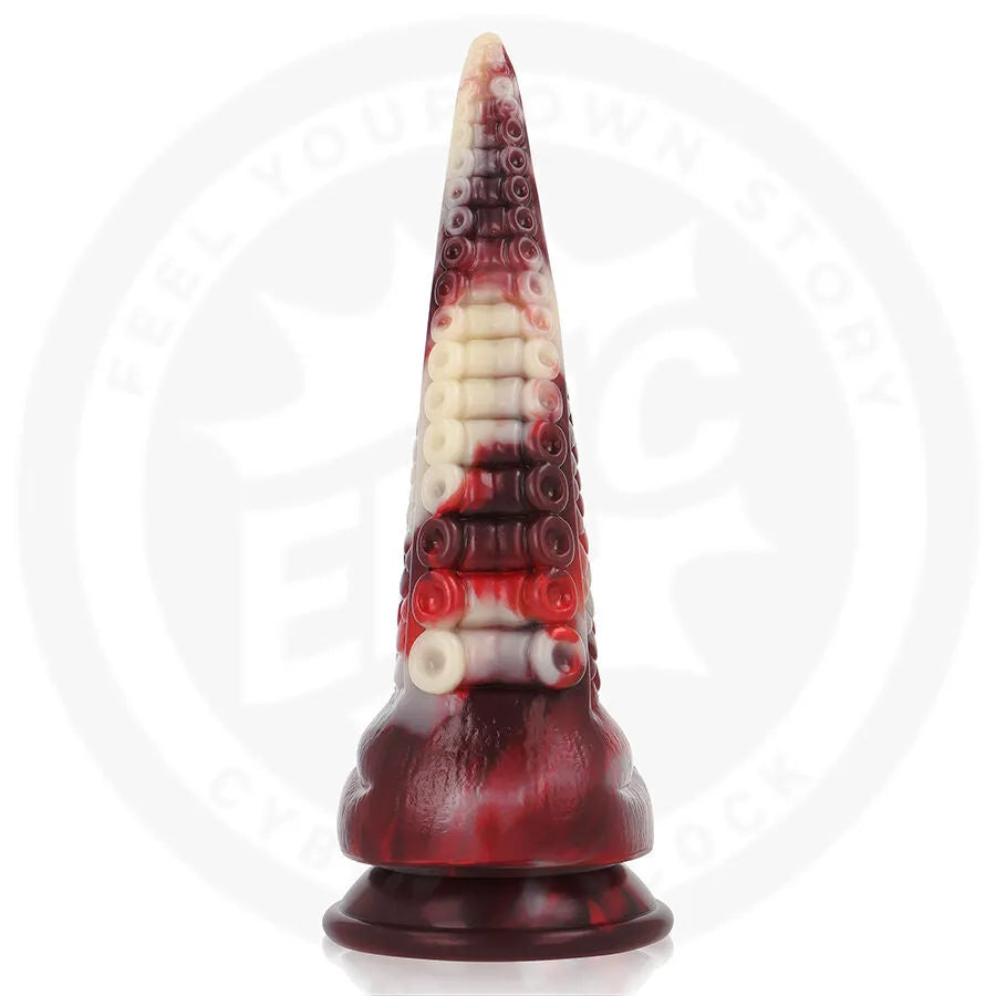 Dildo Draxis Abysmal Shadow, design abyssal, couleurs sombres et mystiques, texture tentaculaire, base large et stable.