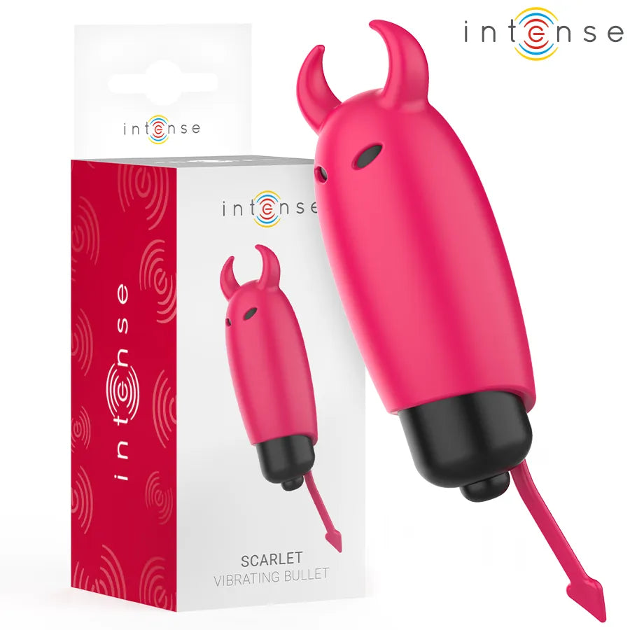 Vibrateur écarlate Red Demon, silicone premium, stimulation externe, design ludique, usage privé ou couple, ABS, portable, discret