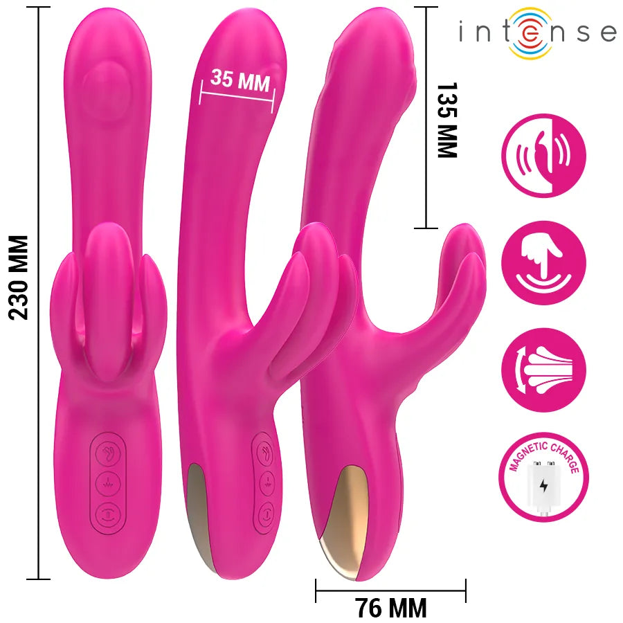 Vibromasseur multifonction silencieux stimulation clitoridienne G-spot 3 moteurs silicone médical grade Britney rose