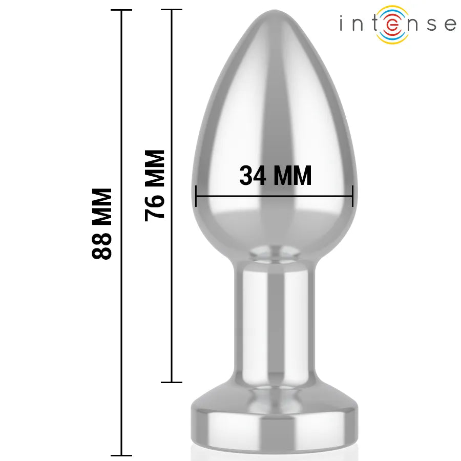 Plug anal vibrant métal 10 vibrations télécommande Taille M Intense sextoy comfort stimulation plaisir couple