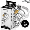 ADDICTED TOYS LOCKED - CAGE À PÉNIS EN MÉTAL AVEC VERROU ARGENT