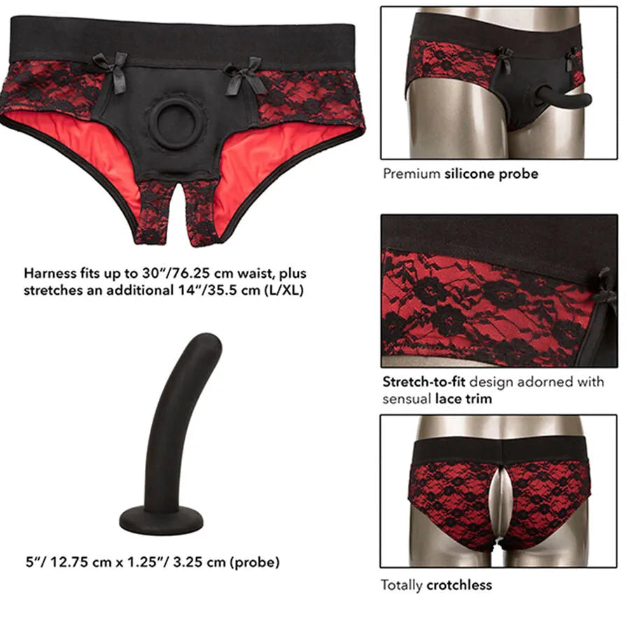 CALEXOTICS - SCANDAL ENSEMBLE DE CULOTTES SANS ENTREJAMBE AVEC GODE
