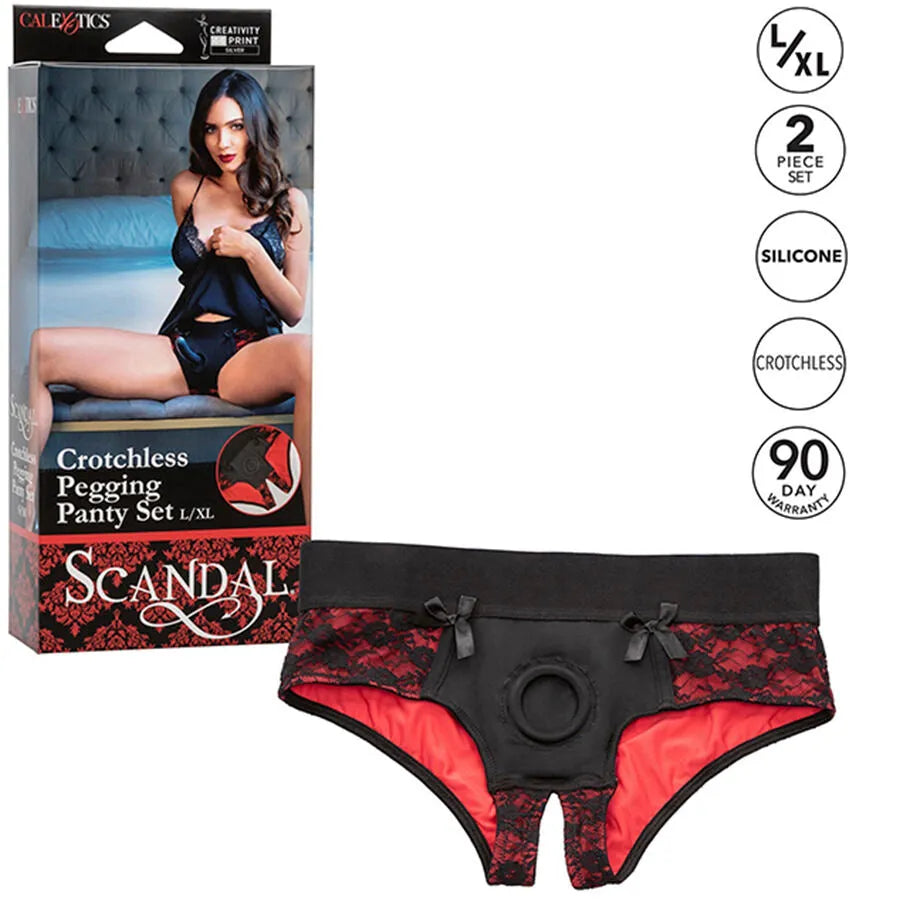 CALEXOTICS - SCANDAL ENSEMBLE DE CULOTTES SANS ENTREJAMBE AVEC GODE