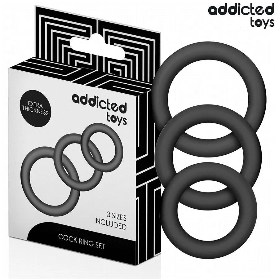 ADDICTED TOYS - LOT DE ANNEAUX EN SILICONE MODÈLE 1