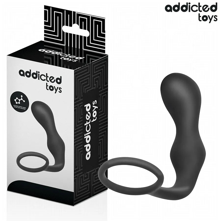 Addicted Toys Plug Anal avec anneau silicone médical stimulation prostatique plaisir couple intimité discrétion sûreté
