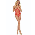 PASSION - BS114 BODYSTOCKING ROUGE GRILLE