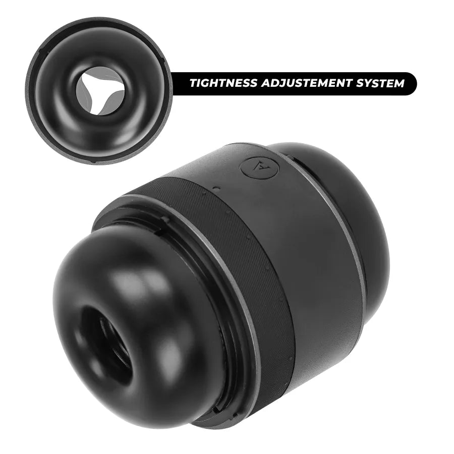 Stroker Arcwave Voy noir compact avec système de réglage d'étanchéité, design ergonomique en silicone pour plaisir personn...