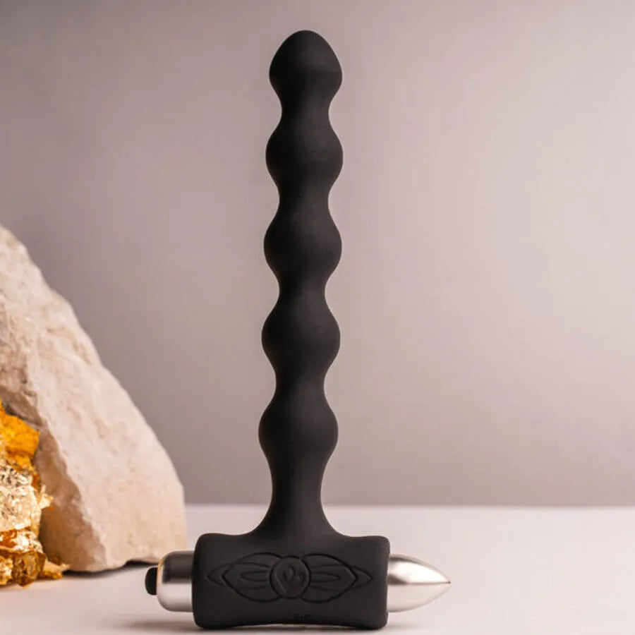ROCKS-OFF - PETITE SENSATIONS PERLES ANAL PLUG VIBRATEUR NOIR