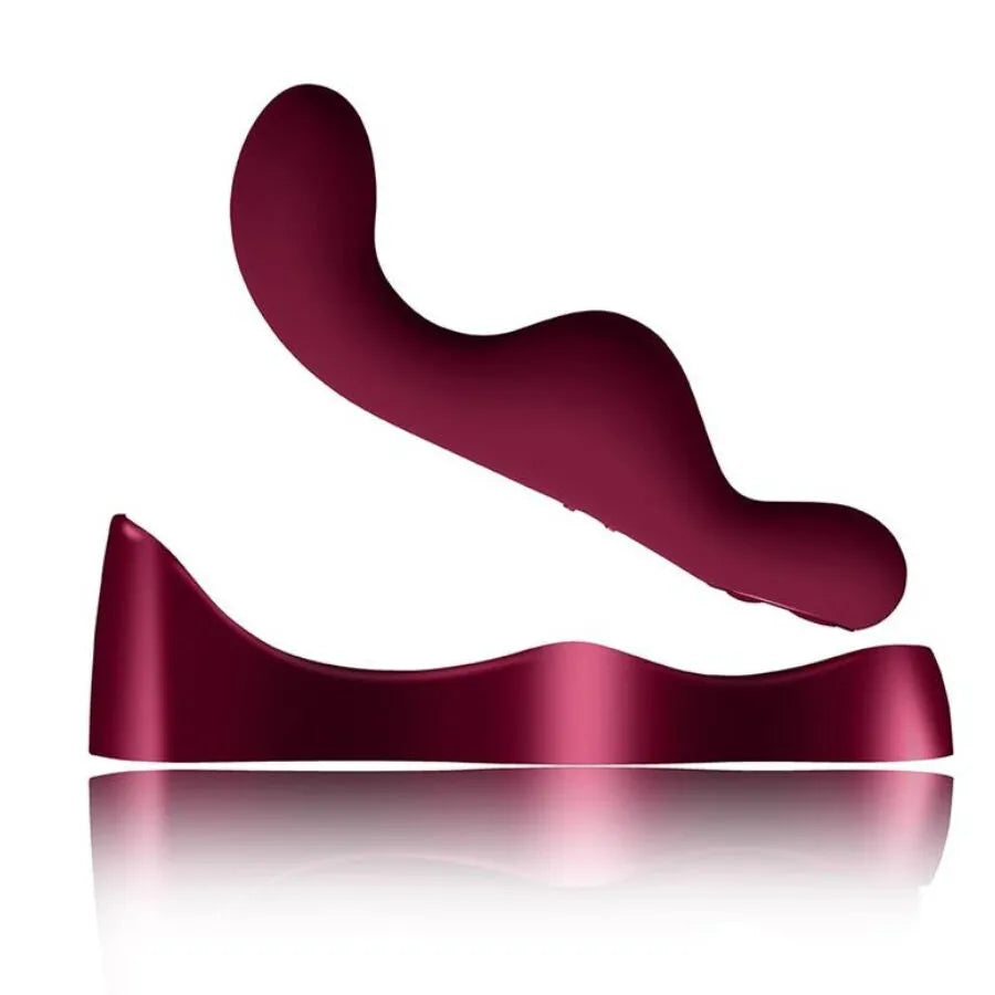 Vibromasseur 2 en 1 sans fil stimulation externe et interne silicone médical hypoallergénique Ruby Glow Blush Rouge Rocks-Off