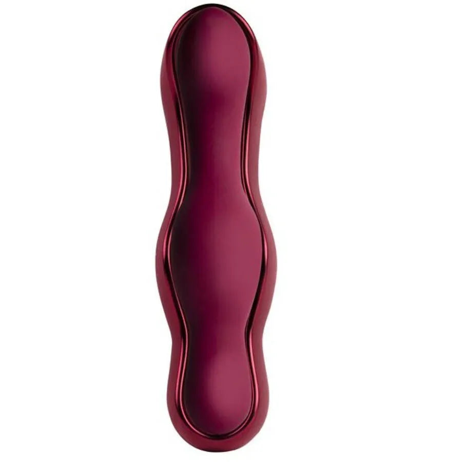 Vibromasseur 2 en 1 sans fil stimulation externe et interne silicone médical hypoallergénique Ruby Glow Blush Rouge Rocks-Off