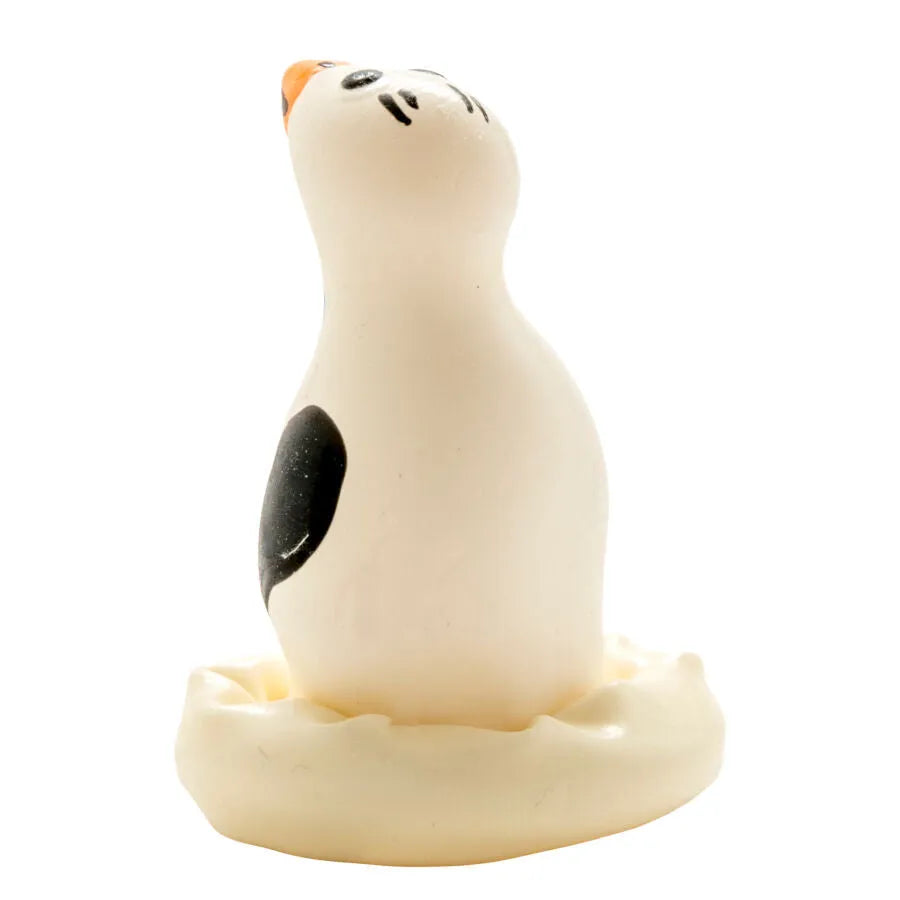 Préservatif fantaisie peint à la main, motif pingouin noir et blanc, style bohème, cadeau unique et érotique.