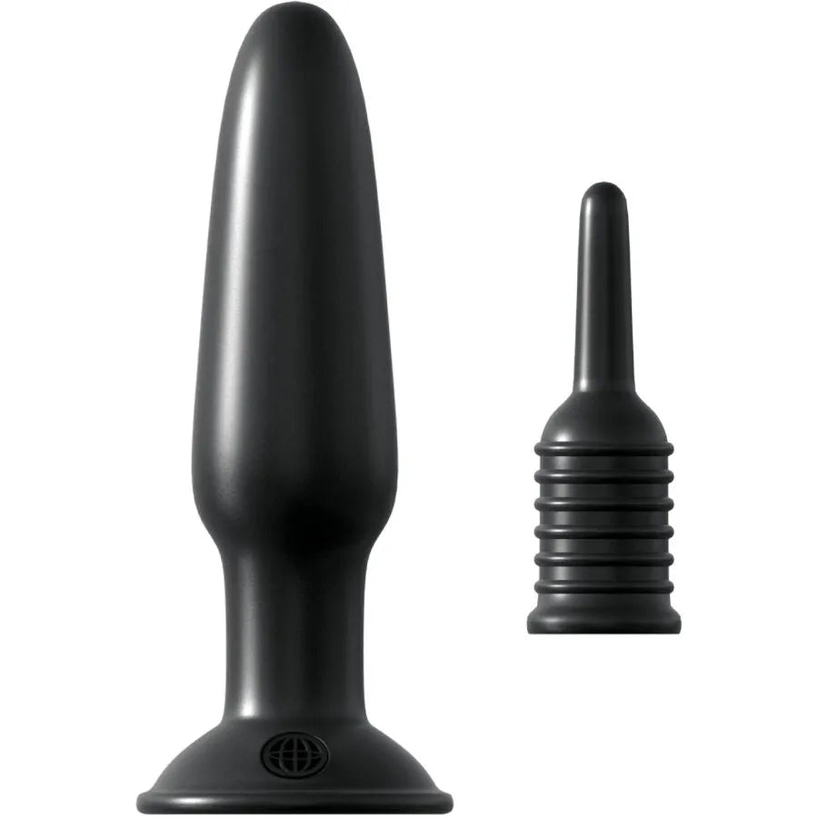 Kit débutant Anal Fantasy noir avec plug ventouse et sonde perlée, idéal pour stimulation anale progressive et plaisir.