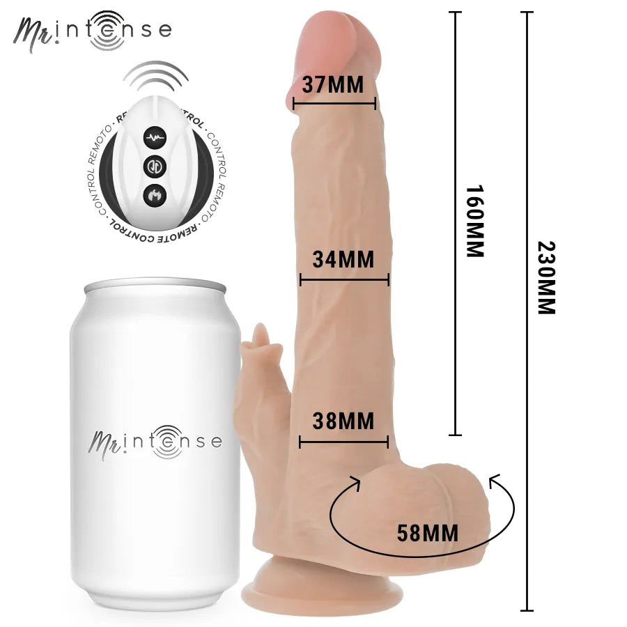 Vibromasseur pénis réaliste télécommandé MR INTENSE REDFORD 23 cm hyper-réaliste couple stimulation profonde
