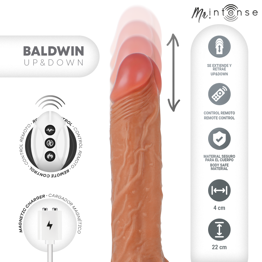 Mr Intense - Baldwin Pénis Réaliste Télécommandé 22 Cm -O- 4 Cm