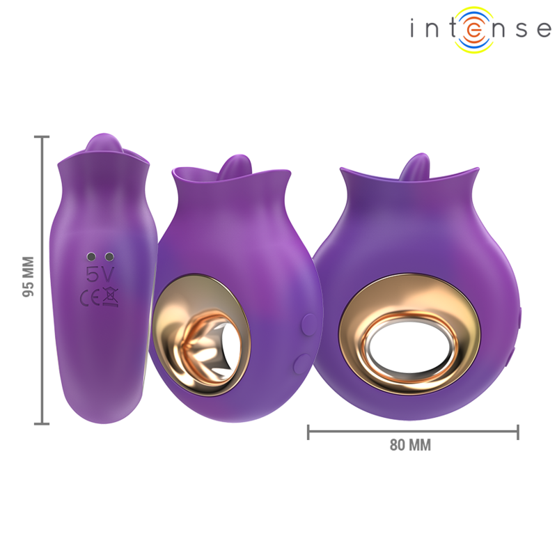 Intense - Tuli Stimulateur Clitoris 9 Vibrations & 9 Oscillations Violet