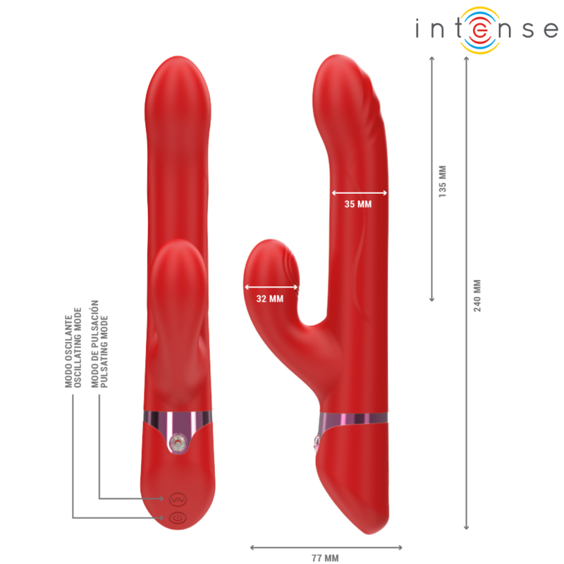 Vibromasseur multifonctionnel Lele stimulation simultanée rotation oscillation érogènes silicone hypoallergénique design érgonomique couple plaisir intime sextoy