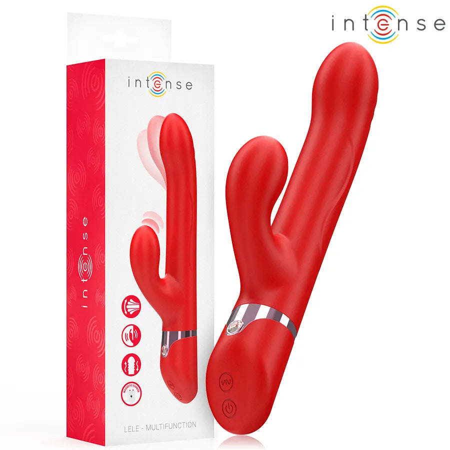 Vibromasseur multifonctionnel Lele stimulation simultanée rotation oscillation érogènes silicone hypoallergénique design érgonomique couple plaisir intime sextoy