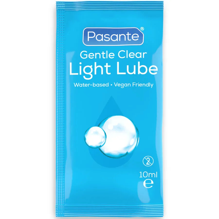 Lubrifiant intime à base d'eau vegan Pasante Light 10ml Sachet individuel doux et discret pour usage quotidien