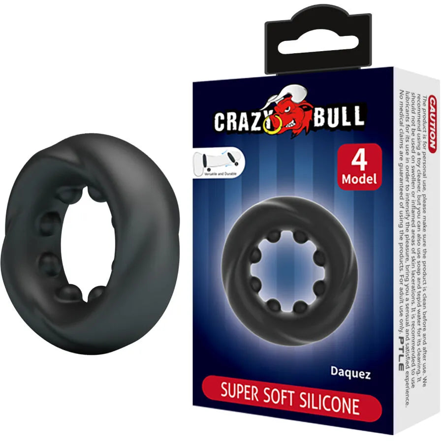 Bague en silicone Crazy Bull Daquez Modèle 4 pour hommes stimulation érection prolongation plaisir sexe intimité