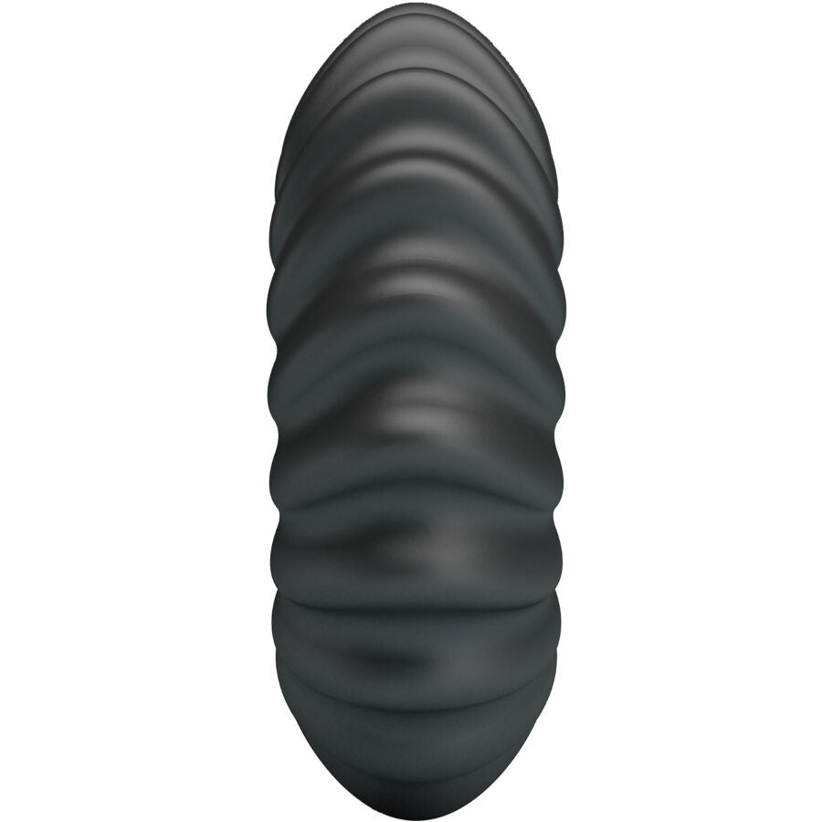 Anneau en silicone noir Crazy Bull Fitz Modèle 8, design ergonomique ondulé pour confort et adaptabilité optimale.