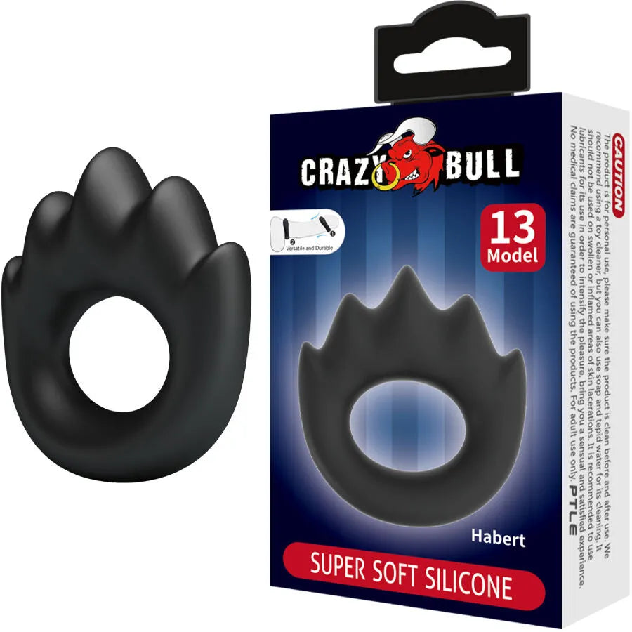 Crazy Bull - Bague en silicone pour homme anneau pénien Habert Modèle 13 stimulation intensifiée confort optimal sextoy intimité masculine performances sexuelles