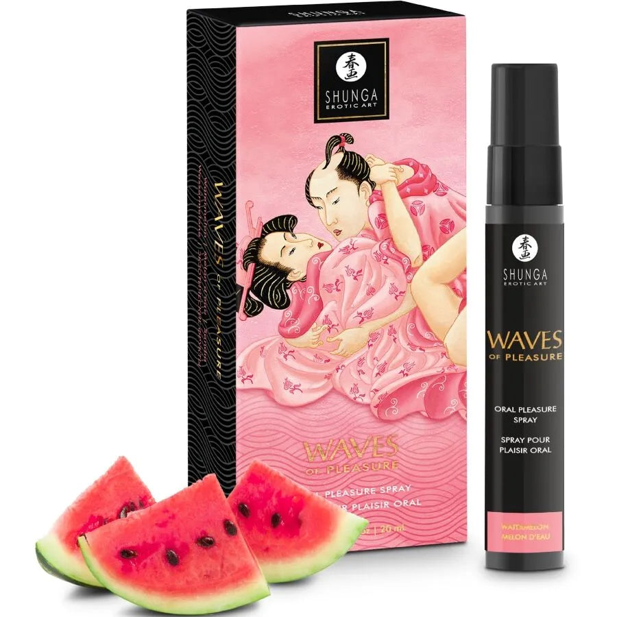 Spray plaisir oral Shunga Waves Pastèque 20ml SAVEURS INTIMES ÉROTIC ART