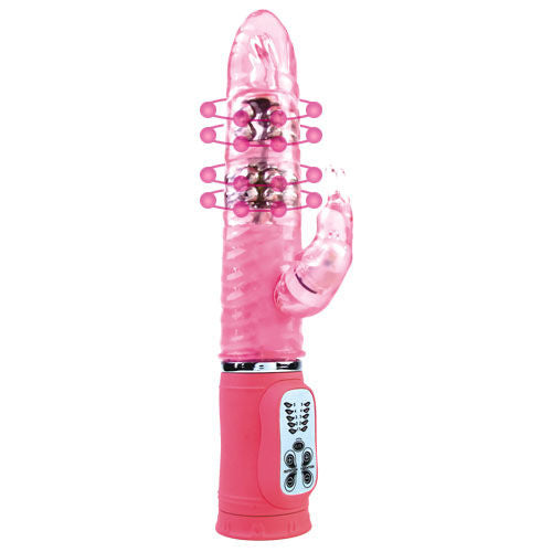 Vibromasseur Rotateur Silicone Rose Stimulation Clitoridienne