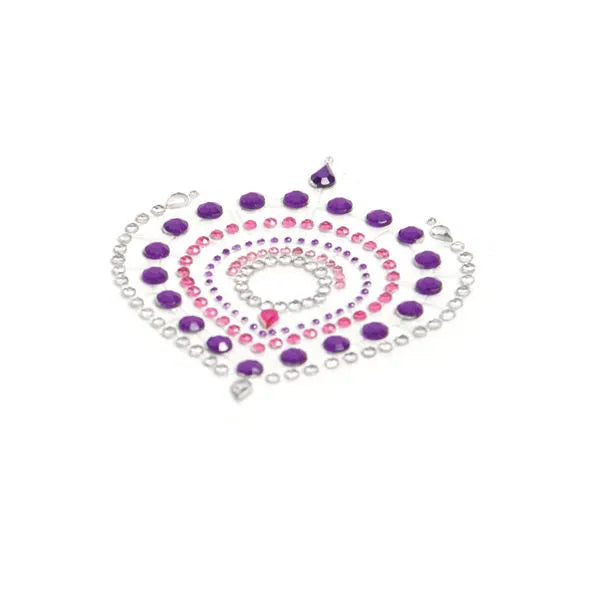 Bijoux intimes lilas et rose en forme de cœur, décorations corporelles lumineuses pour sublimer la sensualité.