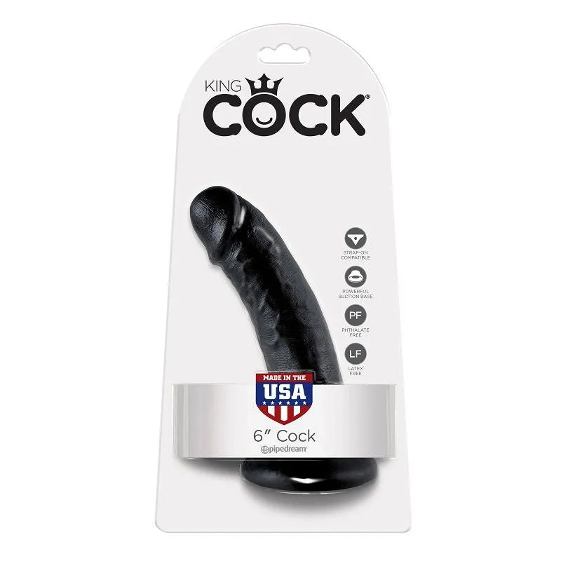KING COCK - 6" PENE NEGRO