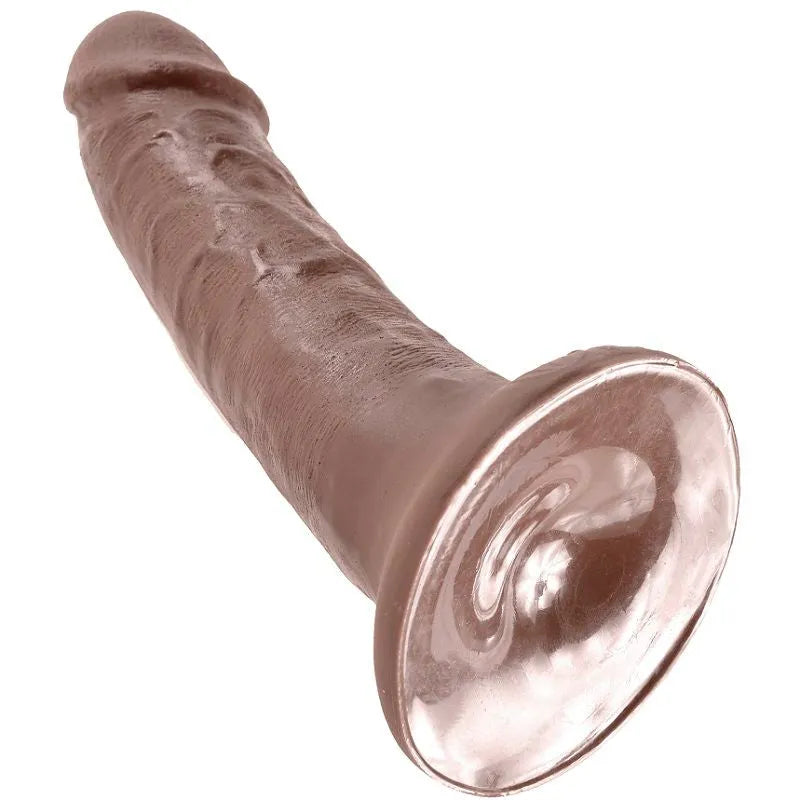 King Cock gode réaliste brun 6 pouces ventouse hypoallergénique sans phtalate