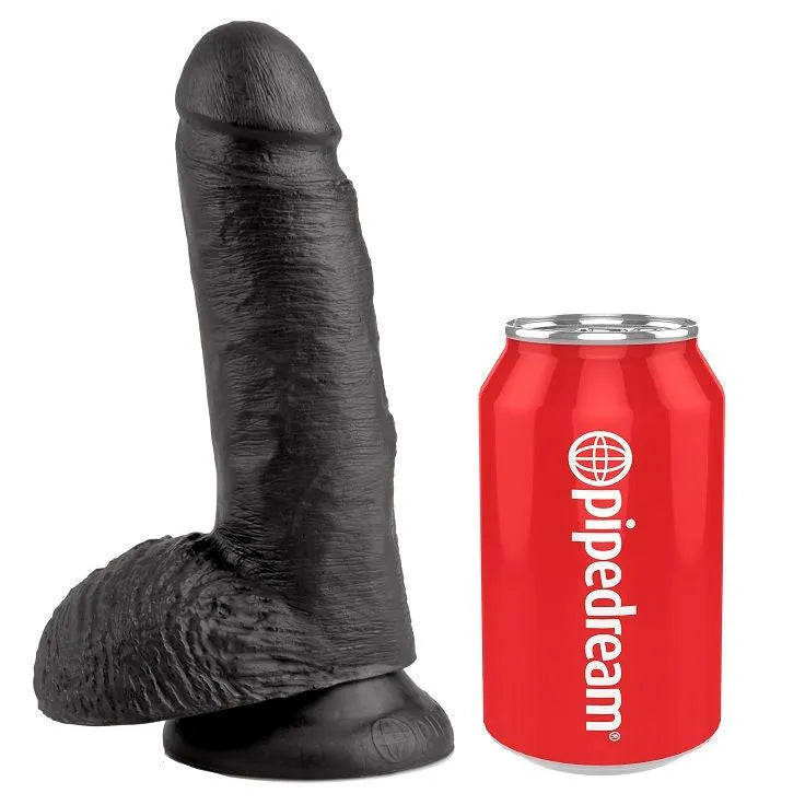KING COCK - 7 GODE NOIR AVEC BOULES
