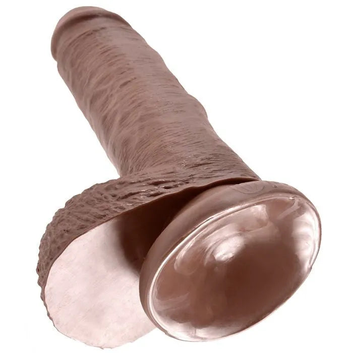 KING COCK - 7 GODE MARRON AVEC BOULES