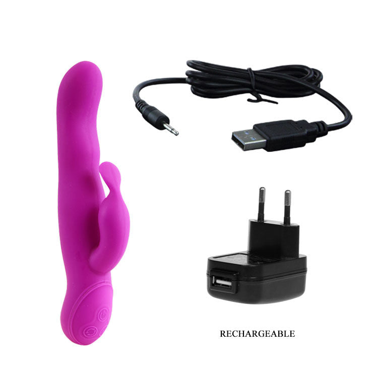 Vibromasseur Rotatif Lilas En Silicone Fda