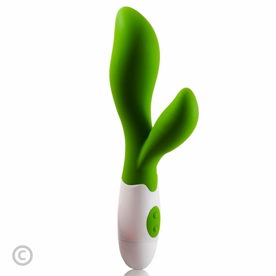 Vibromasseur Silicone Ergonomique Vert Stimulation Clitoridienne