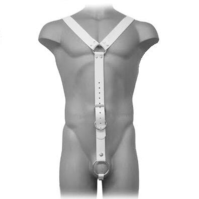 Harnais De Corps Ajustable Blanc Pour Hommes