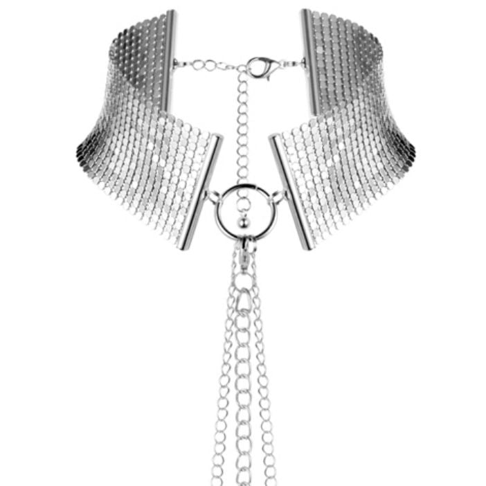 Collier Bondage Métallique Réglable Élégant