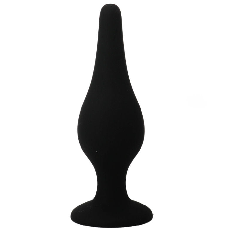 Plug Anal En Silicone Noir Avec Ventouse