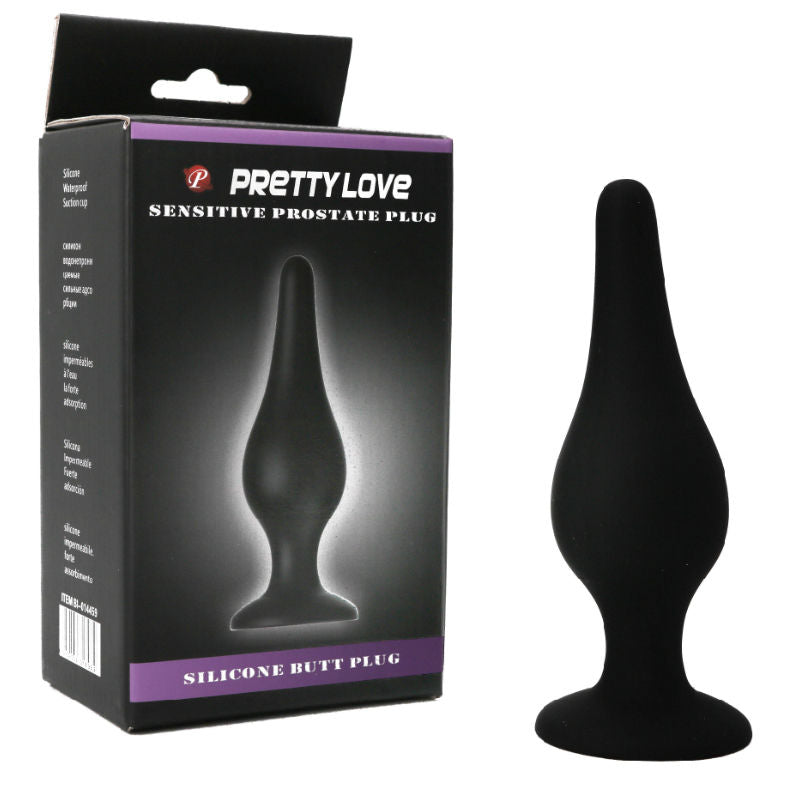 Plug Anal En Silicone Noir Avec Ventouse