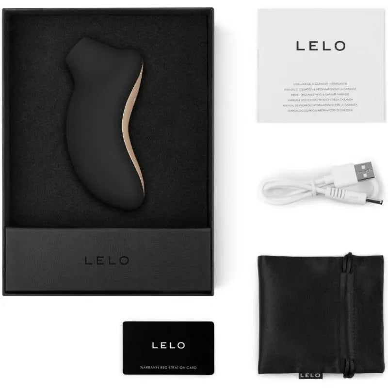 Stimulateur clitoris Lelo Sona Cruise noir et or rose, sextoy féminin, stimulation clitoridienne, fonctionnalités multiples, rechargeable, étanche, design élégant
