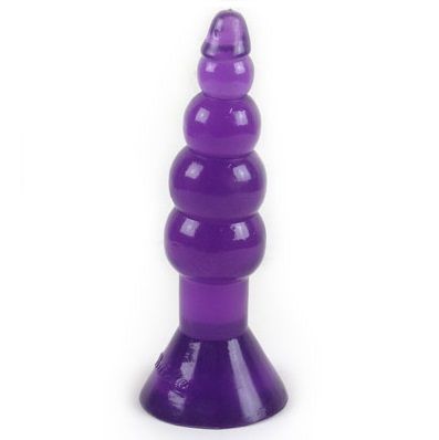 Plug Anal En Gelatina Lilas Avec Ventouse