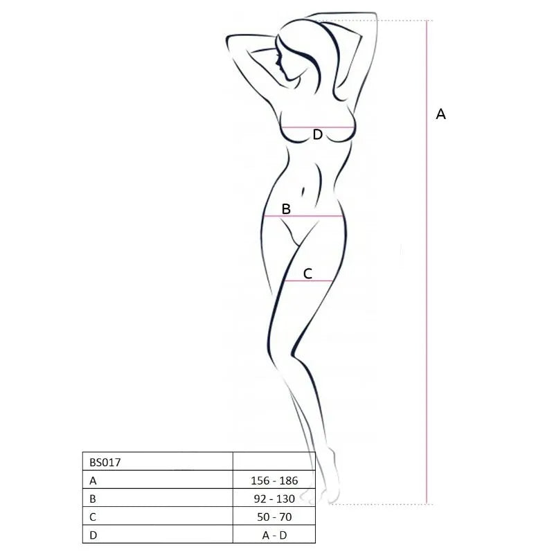 PASSION - FEMME BS017 BODYSTOCKING BLANC