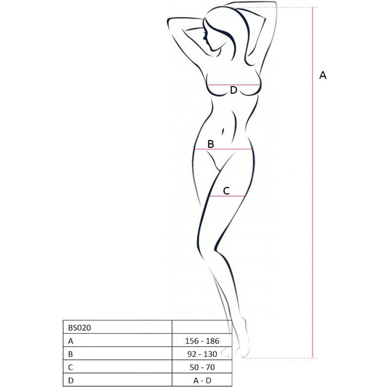 PASSION - FEMME BS020 BODYSTOCKING NOIR