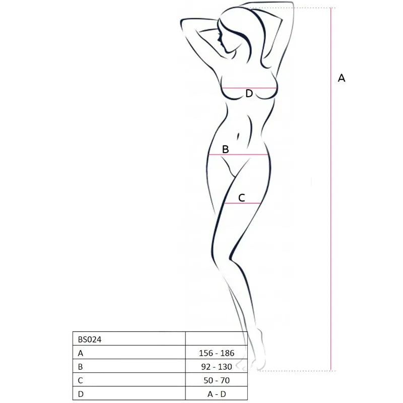 PASSION - FEMME BS024 BODYSTOCKING BLANC