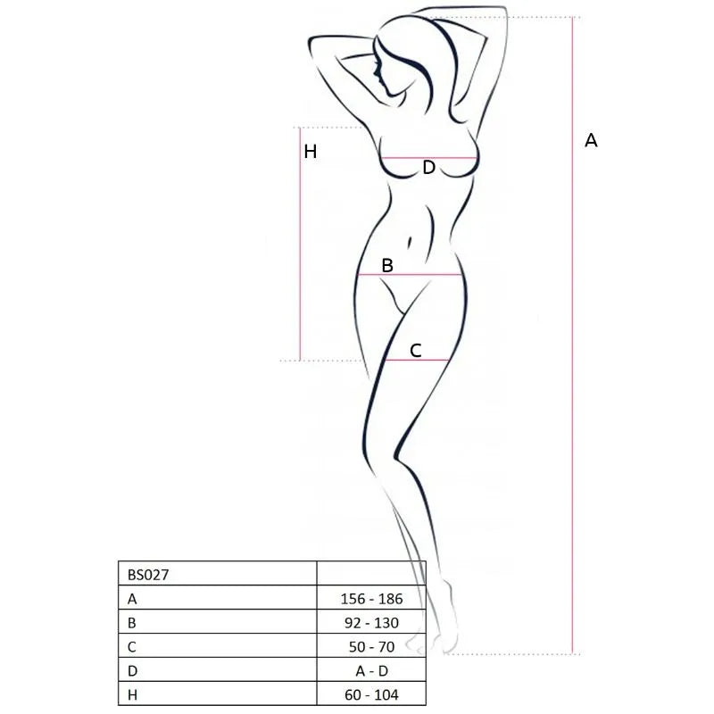 PASSION - FEMME BS027 BODYSTOCKING ROUGE STYLE ROBE