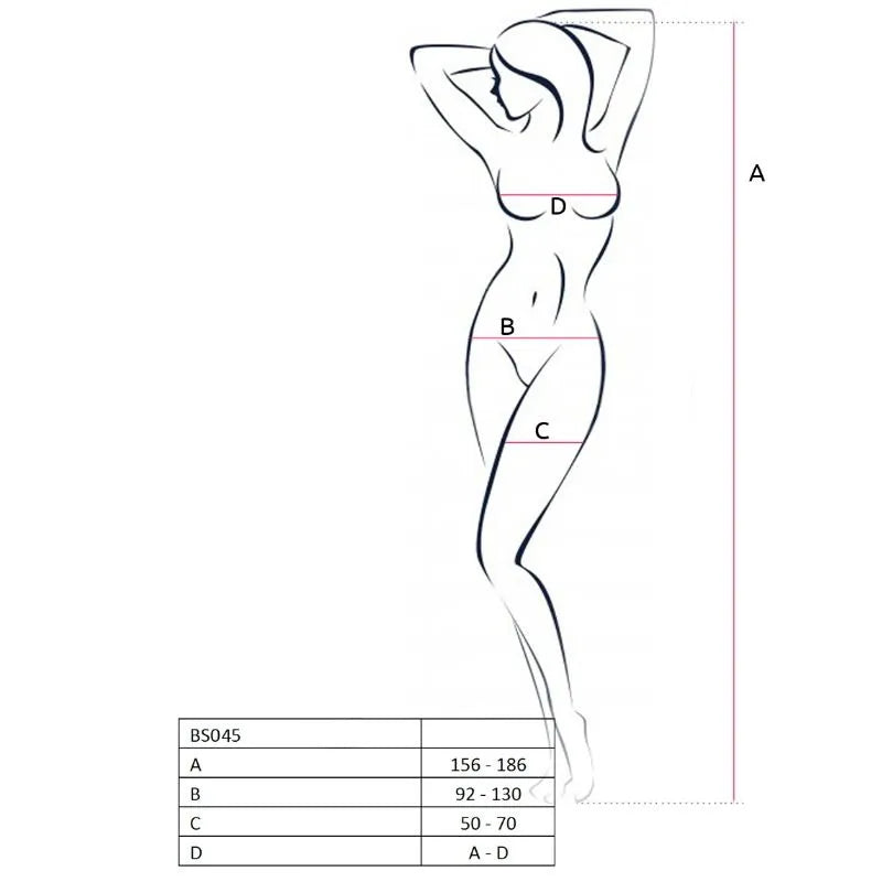 PASSION - FEMME BS045 BODYSTOCKING BLANC